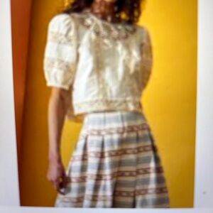 HUNTER BELL Oasis Stripe Skirt Alexis 0 XS length altered
